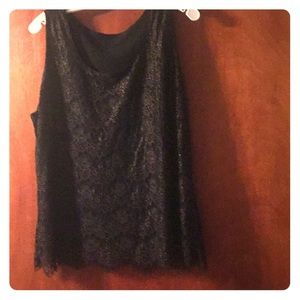 Black sleeveless blouse